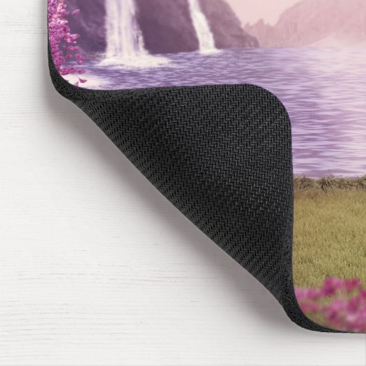 Wasserfälle & Kirchen Bäume am Lago Maggiore Mousepad (Ecke)