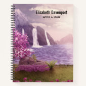 Wasserfälle & Kirchen Bäume am Lago Maggiore Notizblock (Vorderseite)