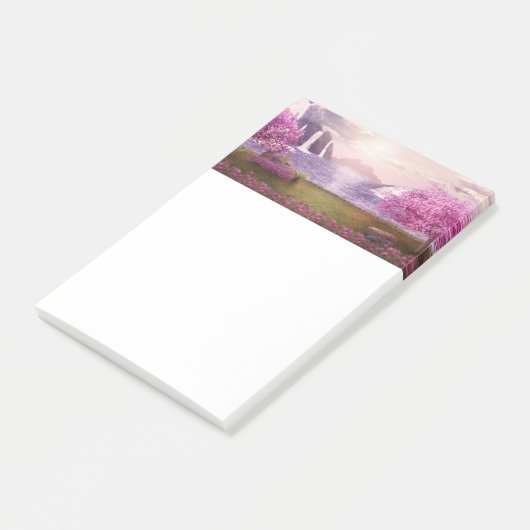 Wasserfälle & Kirchen Bäume am Lago Maggiore Post-it Klebezettel (angewinkelt)