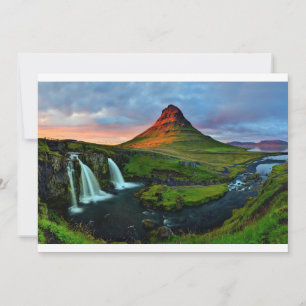 Wasserfälle   Kirkjufell, Island Dankeskarte