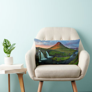 Wasserfälle Kirkjufell, Island Lendenkissen