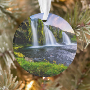 Wasserfälle   Kirkjufellsfoss, Island Ornament