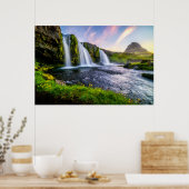 Wasserfälle | Kirkjufellsfoss, Island Poster (Küche)