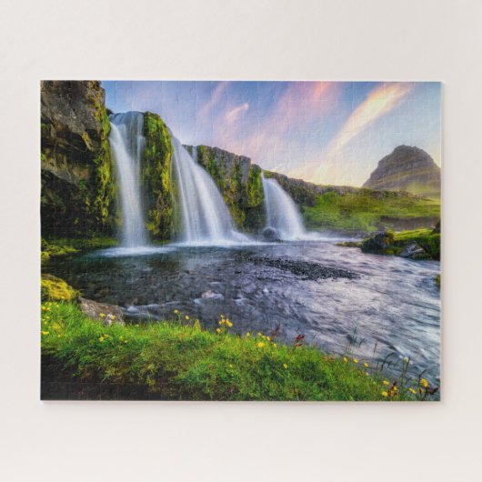 Wasserfälle | Kirkjufellsfoss, Island Puzzle (Horizontal)