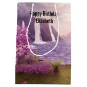 Wasserfälle & Kirschbaume am Luganersee Mittlere Geschenktüte (Rückseite)