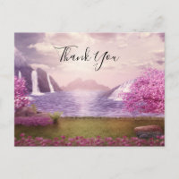 Wasserfälle & Kirschbaumen um einen See herum Dank