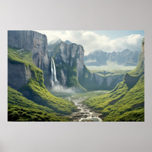 Wasserfälle Landschaft Medizin Poster (Vorne)