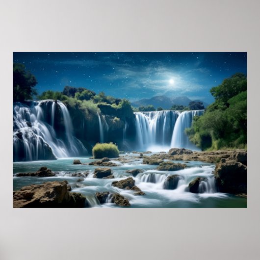 Wasserfälle Landschaft Medizin Poster (Vorne)