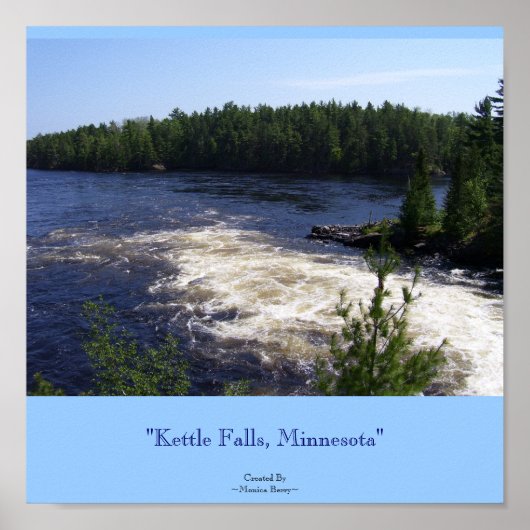 "Wasserfälle, Minnesota" Poster (Vorne)