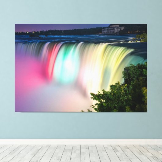 Wasserfälle Natur Entspannen Zuhause Office Abbild Leinwanddruck (Insitu (Holzboden))