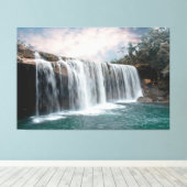 Wasserfälle Natur Entspannen Zuhause Office Pictur Leinwanddruck (Insitu (Holzboden))