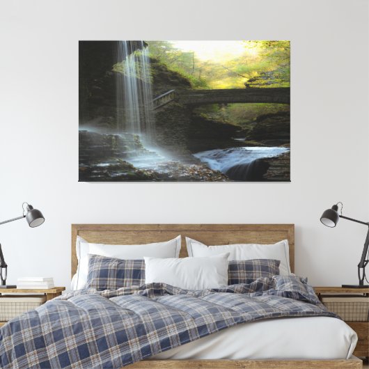 Wasserfälle Natur Entspannung Zuhause Office Abbil Leinwanddruck (Insitu (Schlafzimmer))