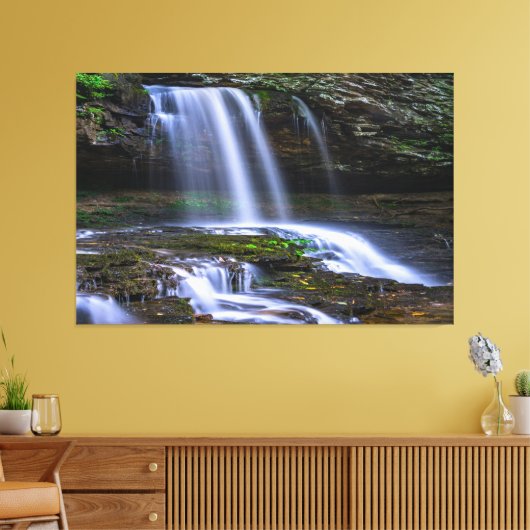 Wasserfälle Natur Entspannung Zuhause Office Bild Leinwanddruck (Insitu (Wohnzimmer))