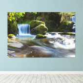Wasserfälle Natur Entspannung Zuhause Office Pictu Leinwanddruck (Insitu (Holzboden))