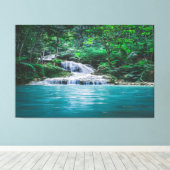 Wasserfälle Nature Relax Zuhause Office Abbildung Leinwanddruck (Insitu (Holzboden))