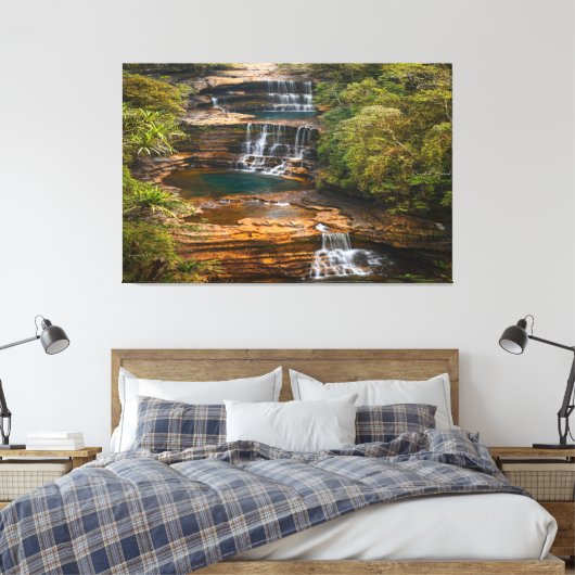 Wasserfälle Nature Relax Zuhause Office Abbildung  Leinwanddruck (Insitu (Schlafzimmer))