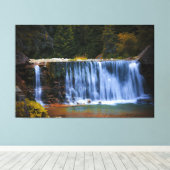 Wasserfälle Nature Relax Zuhause Office Abbildung Leinwanddruck (Insitu (Holzboden))