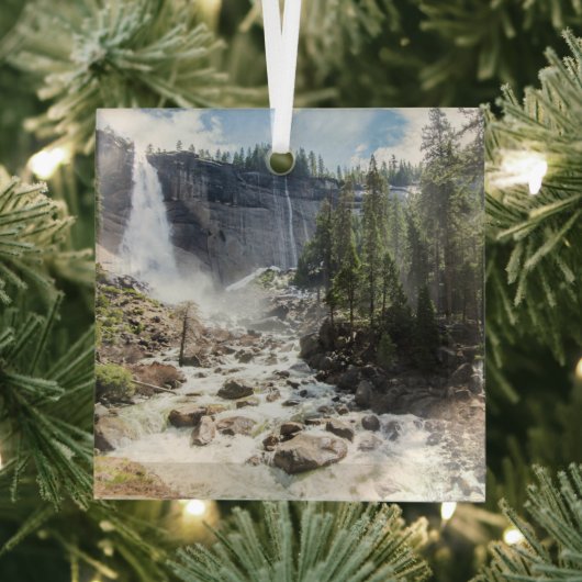 Wasserfälle | Nevada Fall, Yosemite, CA Ornament Aus Glas (Insitu)