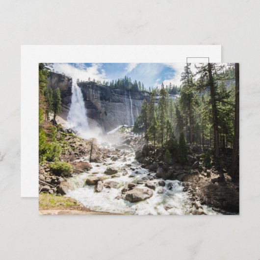 Wasserfälle | Nevada Fall, Yosemite, CA Postkarte (Vorne/Hinten)