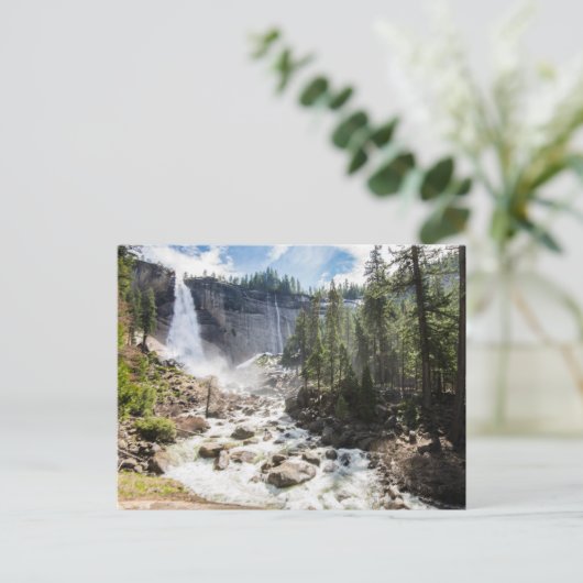 Wasserfälle | Nevada Fall, Yosemite, CA Postkarte (Stehend Vorderseite)