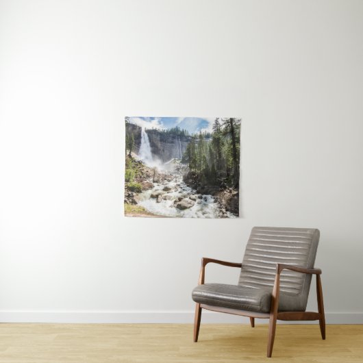Wasserfälle | Nevada Fall, Yosemite, CA Wandteppich (Beispiel (Horizontal))