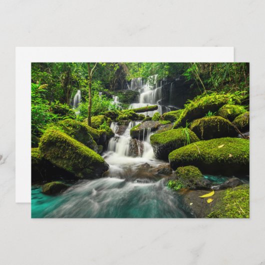 Wasserfälle | Phu Tub Berk Mountain, Thailand Dankeskarte (Vorne/Hinten)