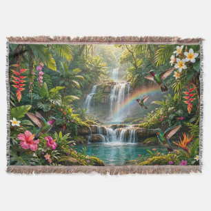 Wasserfälle Regenbogen Kolibris Tropisches Verstec Decke