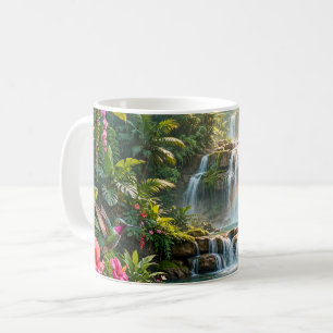 Wasserfälle Regenbogen Kolibris Tropisches Verstec Kaffeetasse