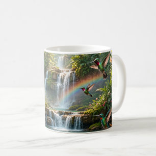 Wasserfälle Regenbogen Kolibris Tropisches Verstec Kaffeetasse