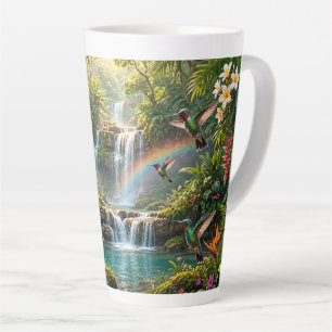 Wasserfälle Regenbogen Kolibris Tropisches Verstec Milchtasse
