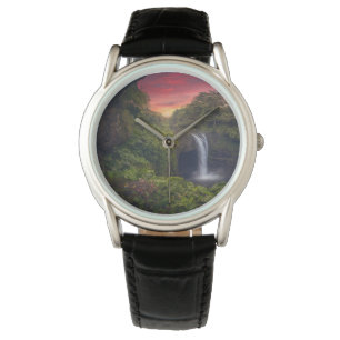 Wasserfälle   Regenbogenfälle, Hilo, Hawaii Armbanduhr