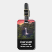 Wasserfälle | Regenbogenfälle, Hilo, Hawaii Gepäckanhänger (Vorderseite vertikal)