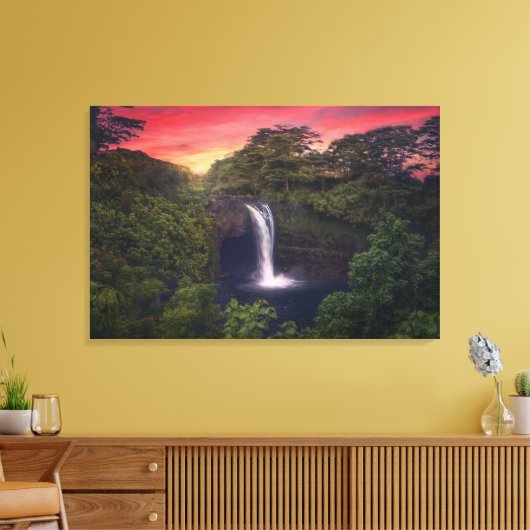 Wasserfälle | Regenbogenfälle, Hilo, Hawaii Leinwanddruck (Insitu (Wohnzimmer))