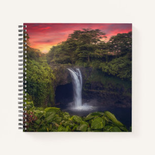 Wasserfälle   Regenbogenfälle, Hilo, Hawaii Notizblock