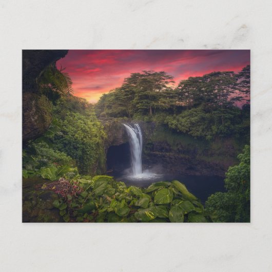 Wasserfälle | Regenbogenfälle, Hilo, Hawaii Postkarte (Vorderseite)