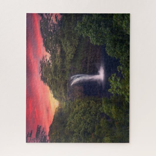 Wasserfälle | Regenbogenfälle, Hilo, Hawaii Puzzle (Vertikal)