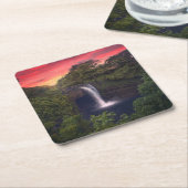 Wasserfälle | Regenbogenfälle, Hilo, Hawaii Rechteckiger Pappuntersetzer (angewinkelt)