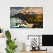 Wasserfälle | Salto Grade Wasserfall Patagonia Chi Poster (Heimbüro)