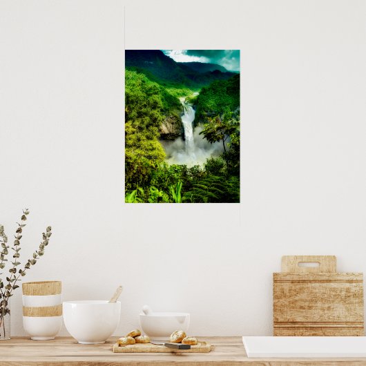 Wasserfälle | San Rafael Falls, Ecuador Poster (Küche)
