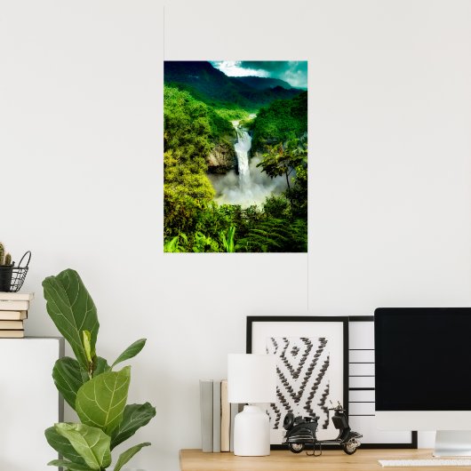 Wasserfälle | San Rafael Falls, Ecuador Poster (Heimbüro)
