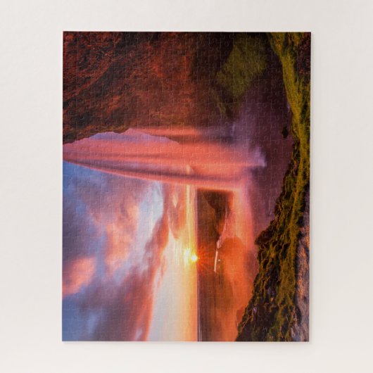 Wasserfälle | Seljalandsfoss Wasserfall Puzzle (Vertikal)