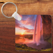Wasserfälle | Seljalandsfoss Wasserfall Schlüsselanhänger (Vorderseite)
