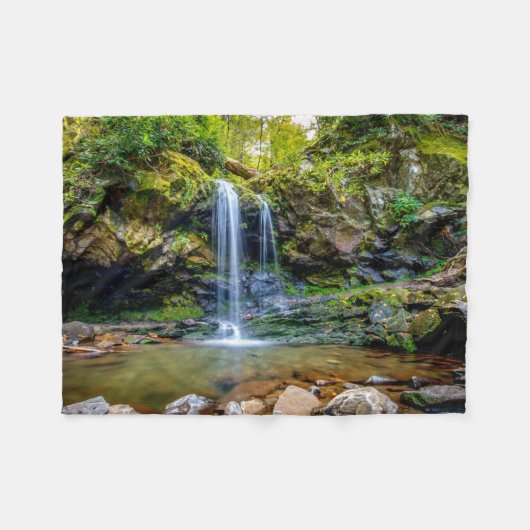 Wasserfälle | Smokey Mountain National Park Fleecedecke (Vorderseite (Horizontal))