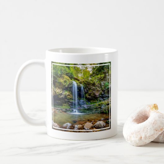 Wasserfälle | Smokey Mountain National Park Kaffeetasse (Mit Donut)