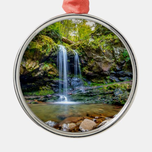 Wasserfälle | Smokey Mountain National Park Ornament Aus Metall (Vorne)