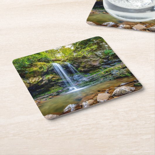 Wasserfälle | Smokey Mountain National Park Rechteckiger Pappuntersetzer (angewinkelt)