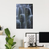 Wasserfälle über Basaltkolonnen Poster (Heimbüro)