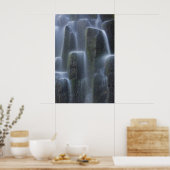 Wasserfälle über Basaltkolonnen Poster (Küche)
