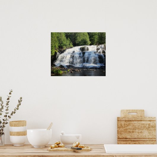 Wasserfälle umgeben von Bäumen Farbe 16x20 Poster (Küche)