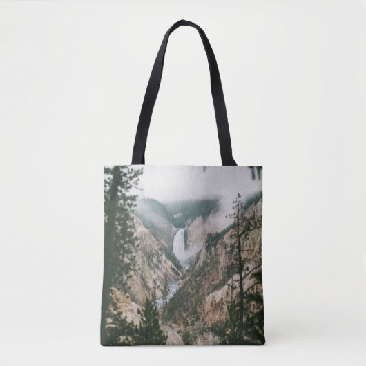 WASSERFÄLLE UND BERGSICHT TASCHE (Vorderseite)